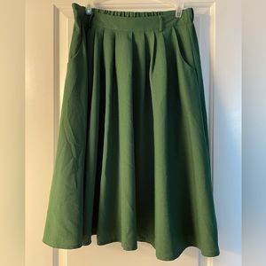 ModCloth Tiger Lilies Green Skirt, Size M